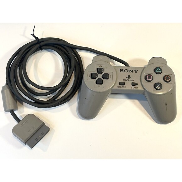 Sony PlayStation 1 Wired Controller SCPH-1080 Model Gray Tested - Picture 1 of 8